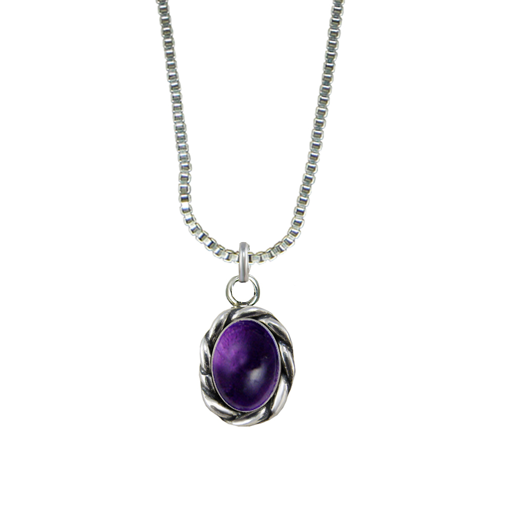 Sterling Silver Little Amethyst Pendant Necklace